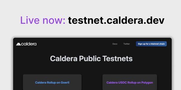 Unveiling Caldera's Public Testnets